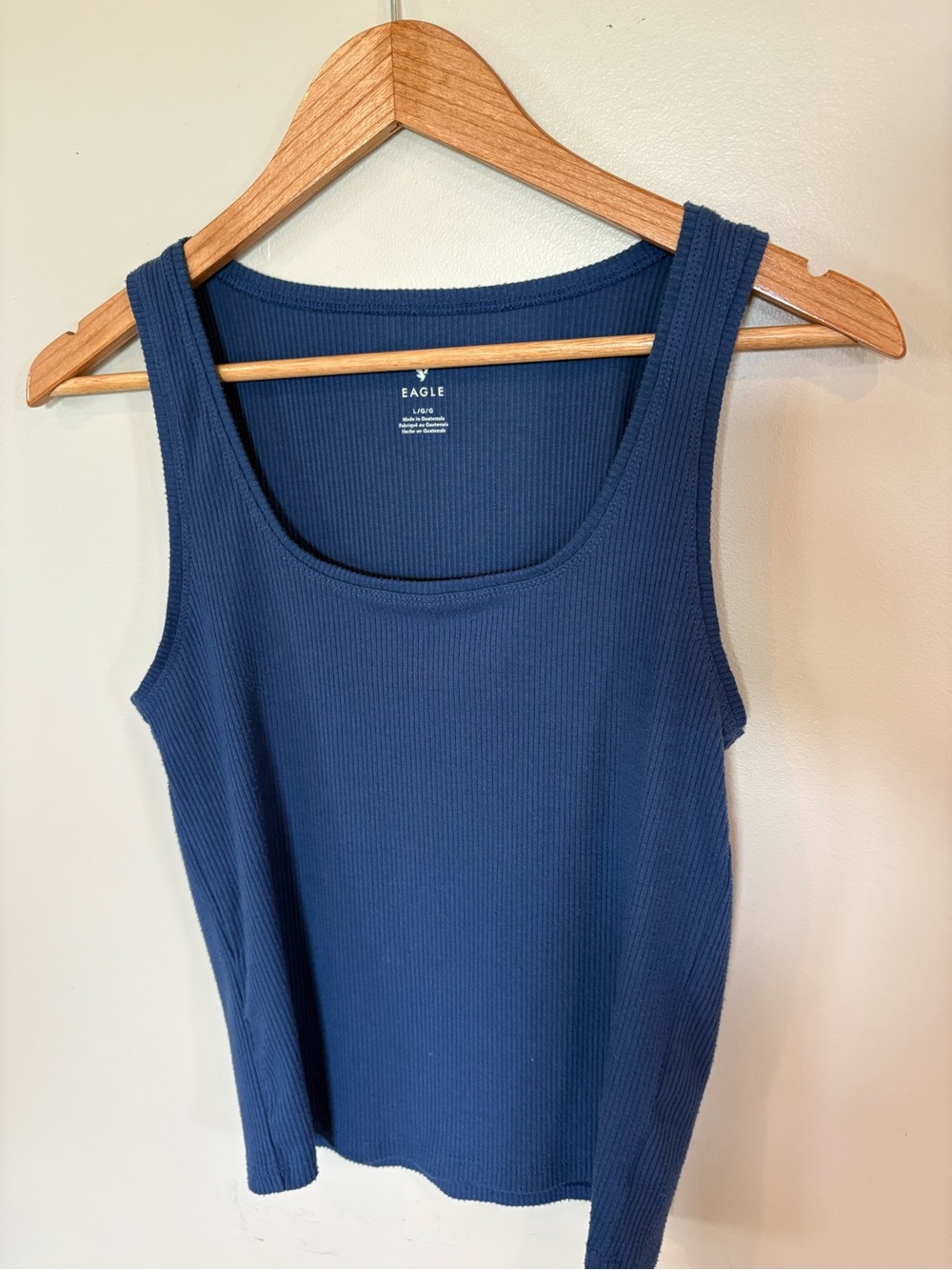 American Eagle Outfitters Navy Ribbed Scoop Tank